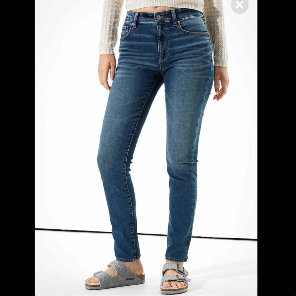 Hi-Rise Skinny American Eagle Dark Wash Jeans